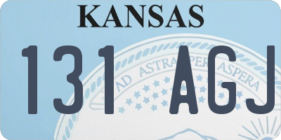 KS license plate 131AGJ
