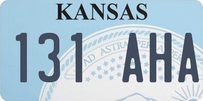 KS license plate 131AHA