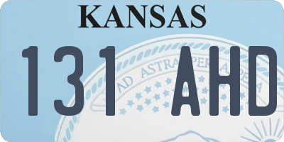 KS license plate 131AHD