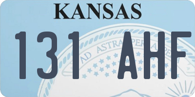 KS license plate 131AHF
