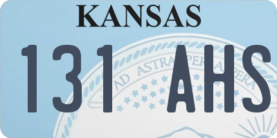 KS license plate 131AHS