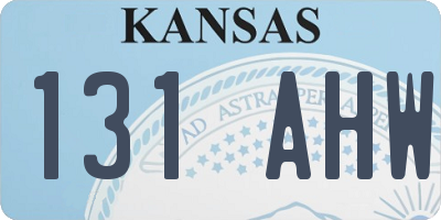 KS license plate 131AHW