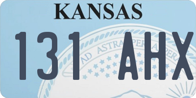 KS license plate 131AHX