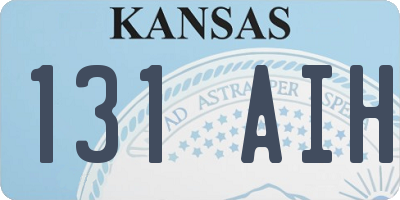 KS license plate 131AIH