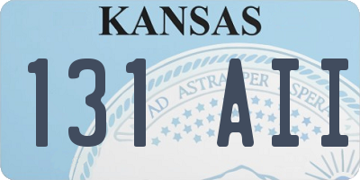KS license plate 131AII