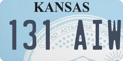 KS license plate 131AIW