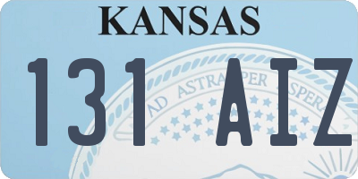 KS license plate 131AIZ