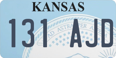 KS license plate 131AJD