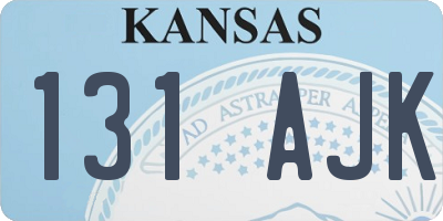 KS license plate 131AJK