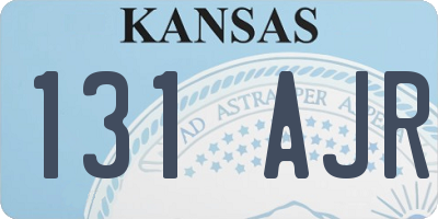 KS license plate 131AJR