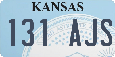 KS license plate 131AJS