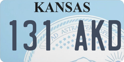 KS license plate 131AKD