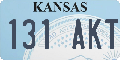 KS license plate 131AKT
