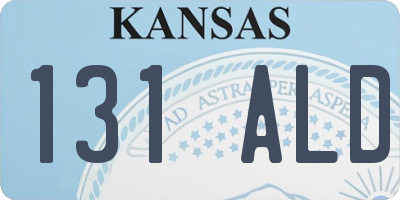 KS license plate 131ALD