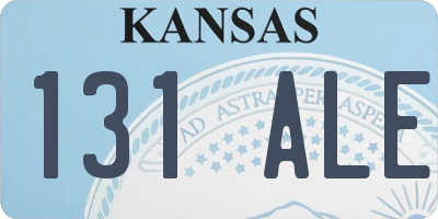 KS license plate 131ALE