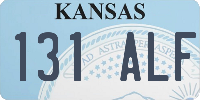 KS license plate 131ALF