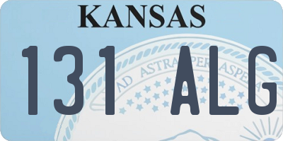 KS license plate 131ALG