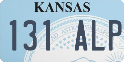 KS license plate 131ALP