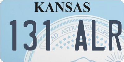 KS license plate 131ALR