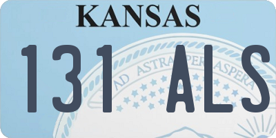 KS license plate 131ALS