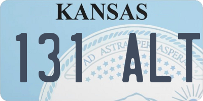 KS license plate 131ALT