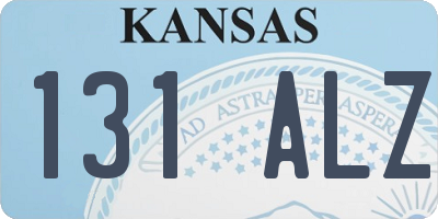 KS license plate 131ALZ
