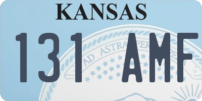 KS license plate 131AMF