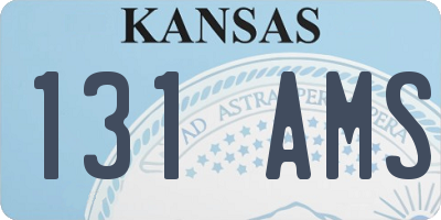KS license plate 131AMS