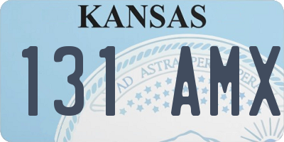 KS license plate 131AMX