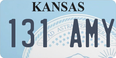 KS license plate 131AMY