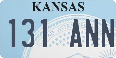 KS license plate 131ANN