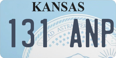 KS license plate 131ANP