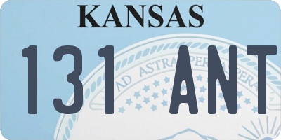 KS license plate 131ANT