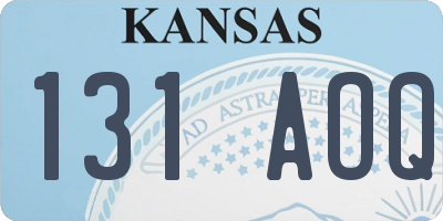 KS license plate 131AOQ