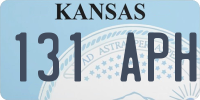 KS license plate 131APH