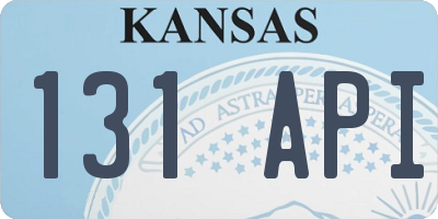 KS license plate 131API