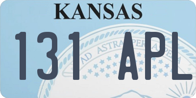 KS license plate 131APL