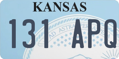 KS license plate 131APQ