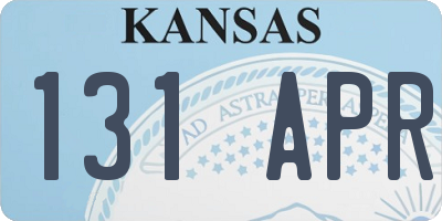 KS license plate 131APR