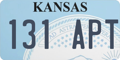 KS license plate 131APT