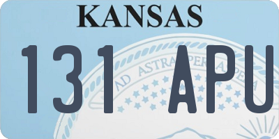 KS license plate 131APU