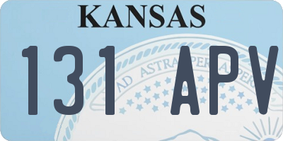 KS license plate 131APV