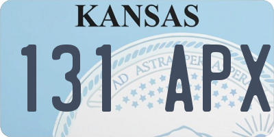 KS license plate 131APX