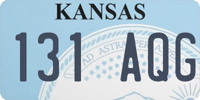 KS license plate 131AQG