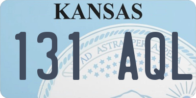 KS license plate 131AQL