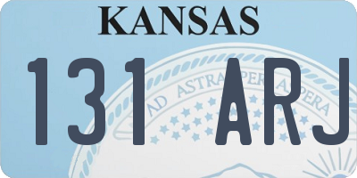 KS license plate 131ARJ