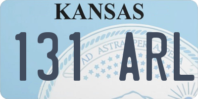 KS license plate 131ARL
