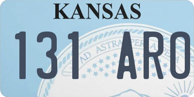 KS license plate 131ARO