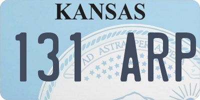 KS license plate 131ARP
