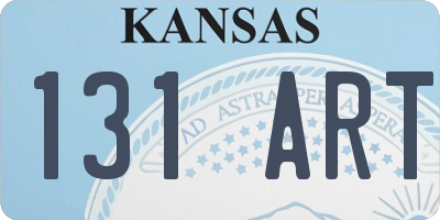 KS license plate 131ART